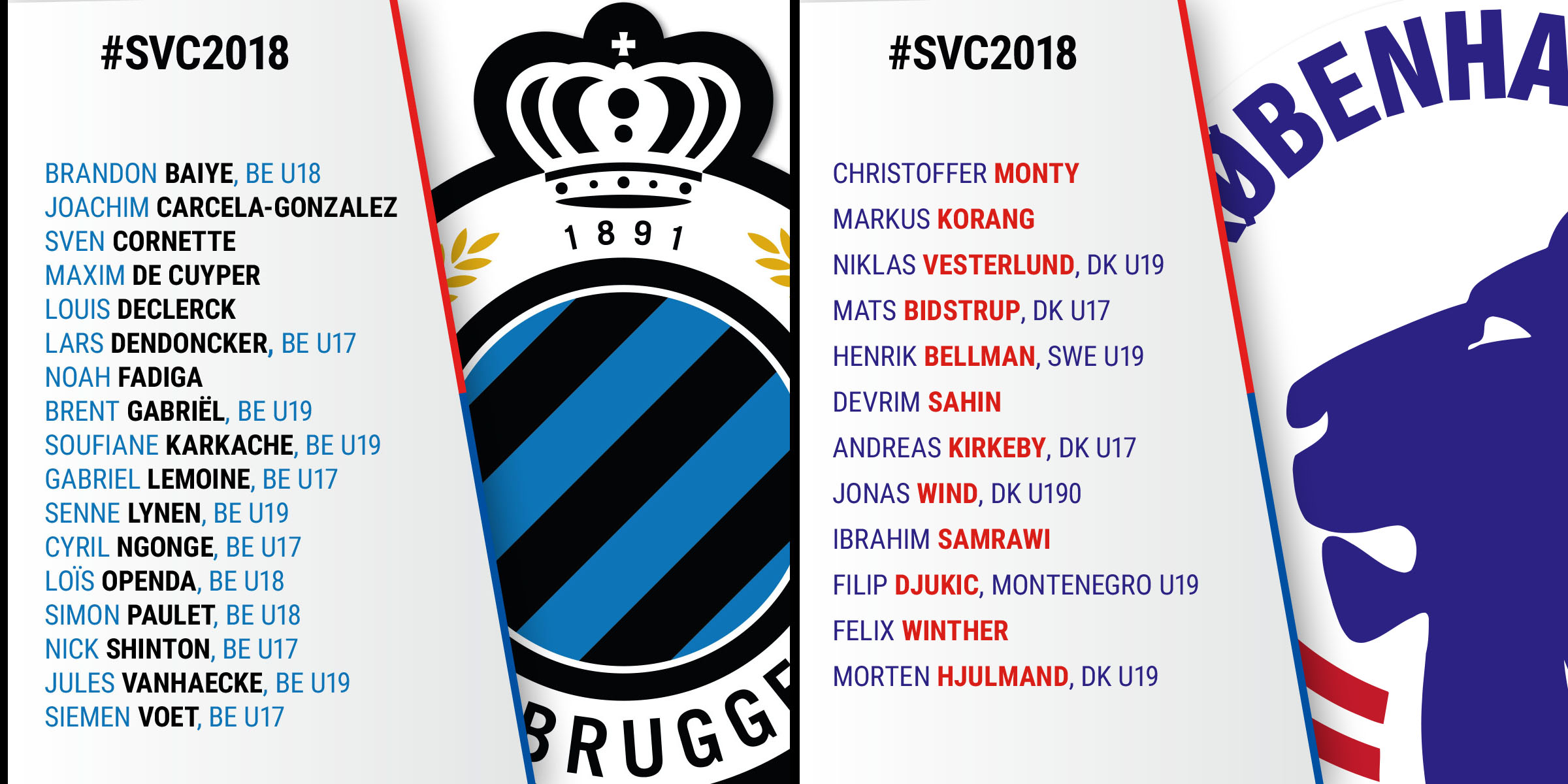 Brügge und Kopenhagen mit vielen Nationalspielern